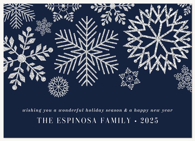 Cheerful Snow Personalized Holiday Cards
