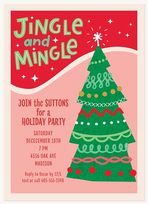 Jingle and Mingle Holiday Party Invitations