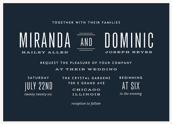 Classic & Poised Wedding Invitations