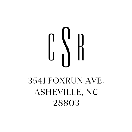 Elegant Initials | Custom Rubber Stamps