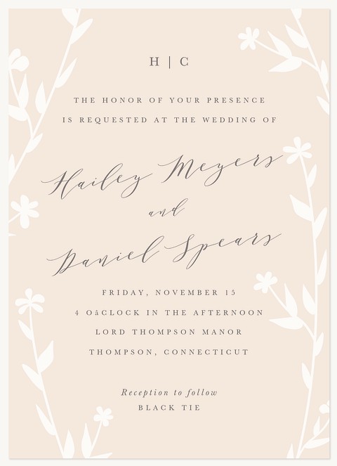 Blossoming Union Wedding Invitations