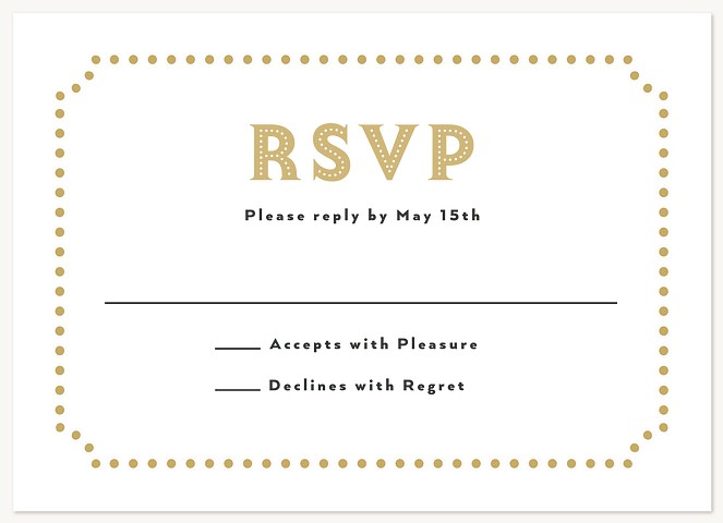 Theatre Ticket Bat Mitzvah RSVP Cards