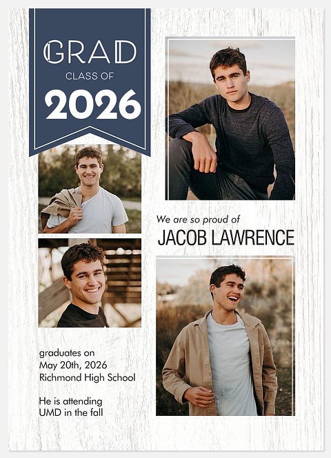 Steel Pennant Graduation Cards