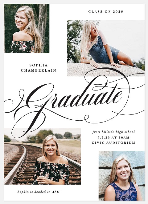Flourished Elegance Graduation Cards