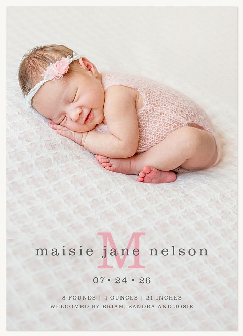 Initial Moment Baby Announcements