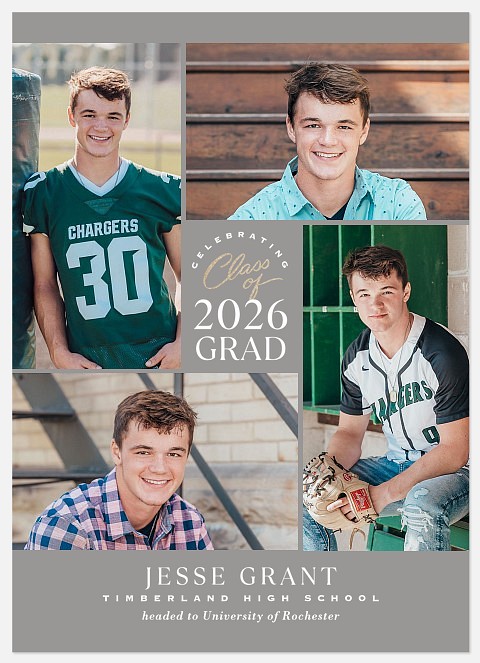 Quad Collage Graduation Cards