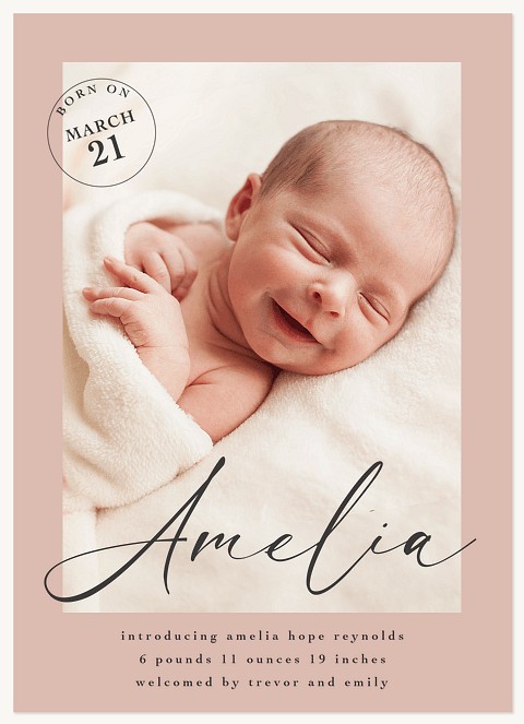 Certified Arrival Baby Announcements