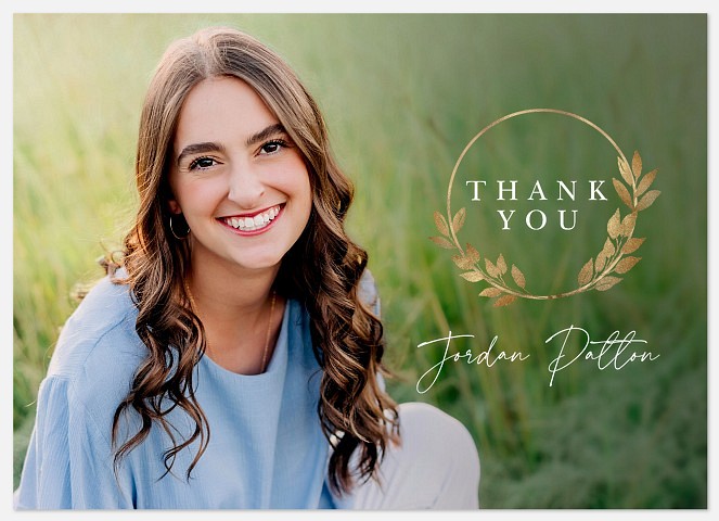 Elegant Laurel Thank You Cards 