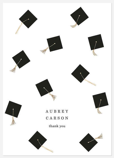 Grad Cap Party Thank You Cards 