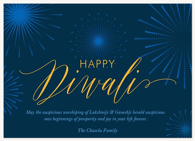 Diwali Starbursts Diwali Holiday Cards