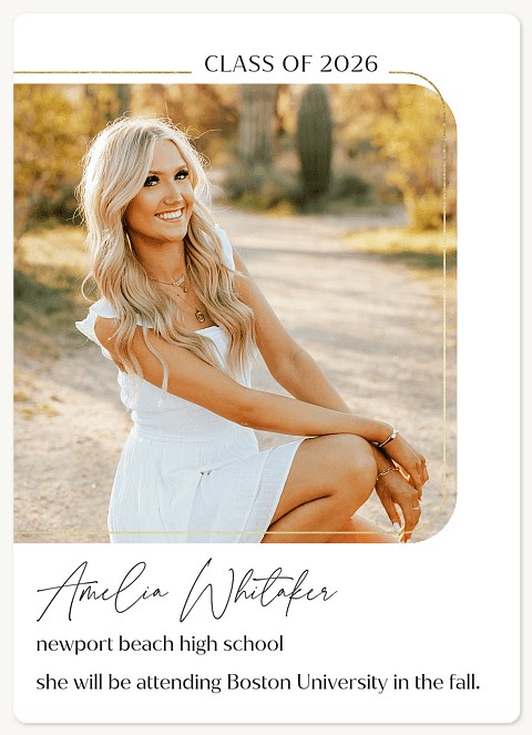 Offset Frame Graduation Cards