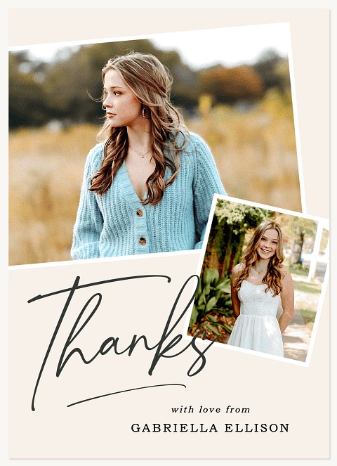Scrawling Script Thank You Cards 