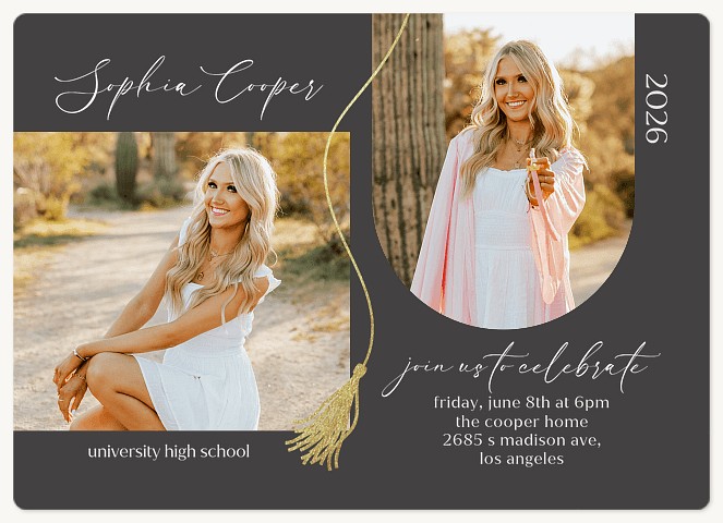 Charming Tassel Graduation Cards