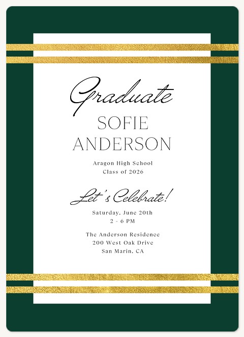 Simple Stripes Graduation Cards