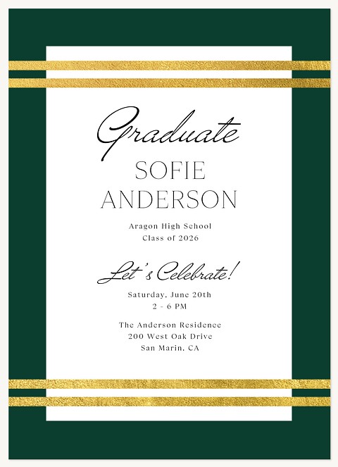 Simple Stripes Graduation Cards