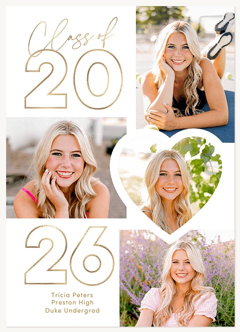 Heart Photo Graduation Cards