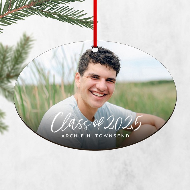 Bold Script Personalized Ornaments