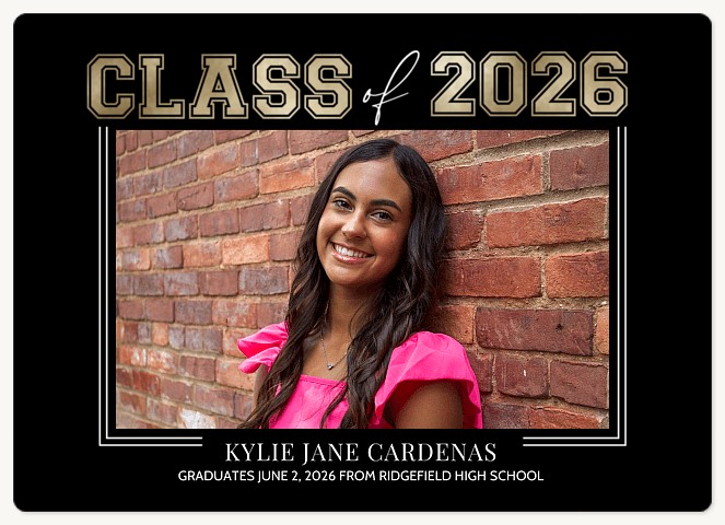 Gilded Year Graduation Cards