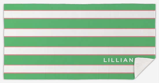 Double Stripe Custom Beach Towels