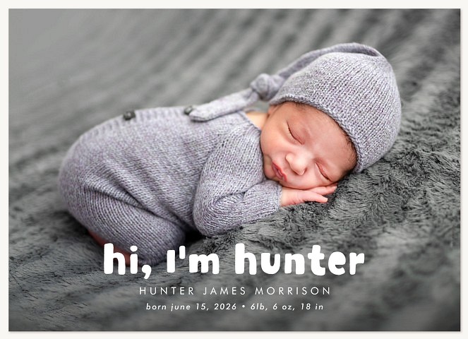 Bold Hello Baby Announcements