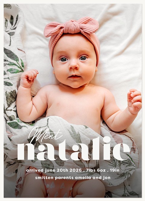 Sweet Intro Baby Announcements