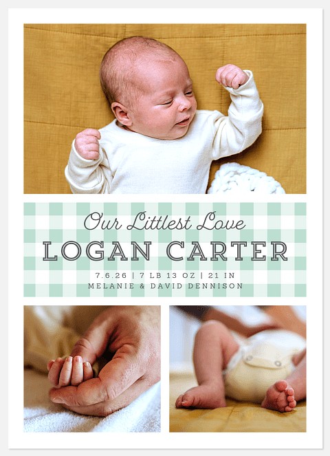Our Littlest Love Baby Birth Announcements