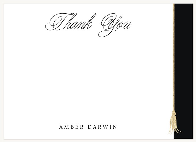 Luxe Tassel Thanks Thank You Cards 