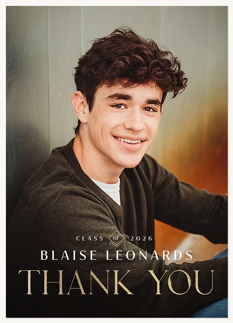 Refined Cap Thank You Cards 