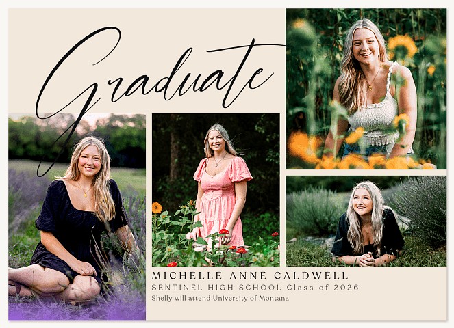 Refined Quad Graduation Cards