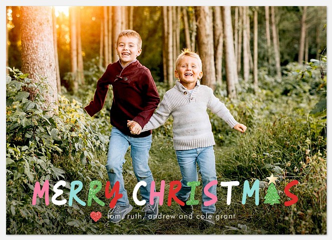 Crafty Type Holiday Photo Cards