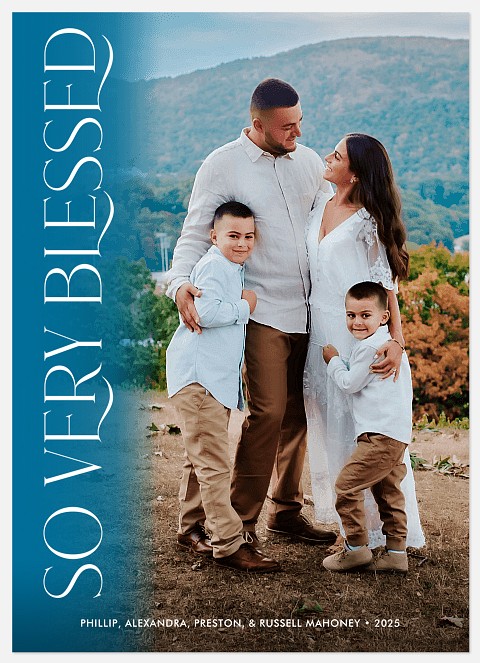 Vertical Wishes Holiday Photo Cards