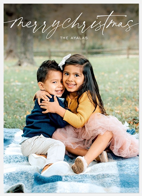 Contemporary Classic Holiday Photo Cards