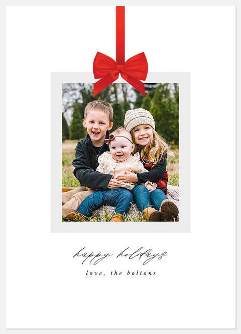 Festive Bow Holiday Photo Cards