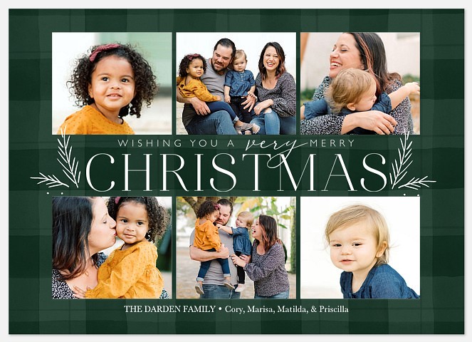 Very Merry Sprigs Holiday Photo Cards