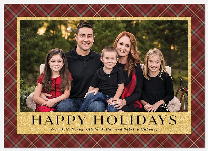 Glitter Snapshot Holiday Photo Cards