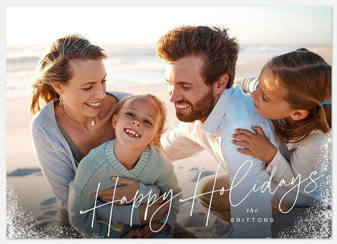 Corner Script Holiday Photo Cards