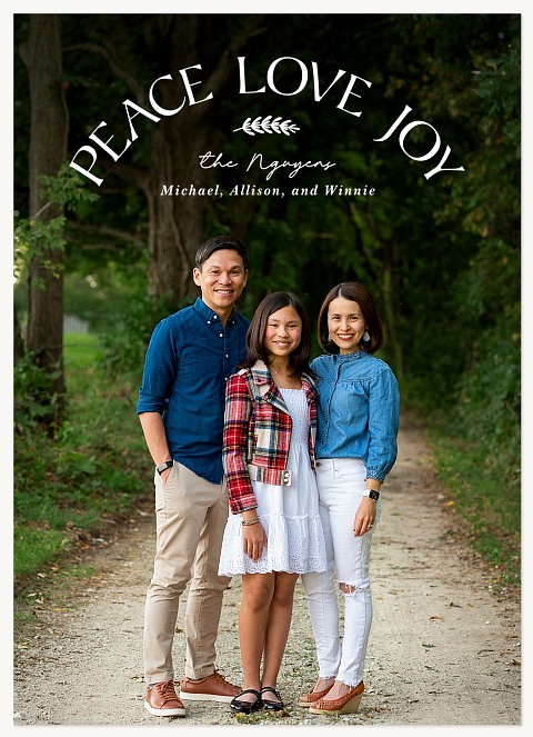 Arched Sentiment Personalized Holiday Cards