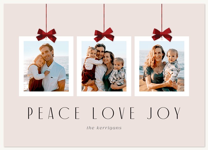 Bow-Tied Frames Personalized Holiday Cards