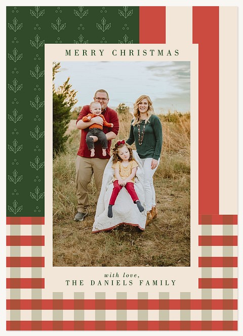 Fabric Scrap Personalized Holiday Cards