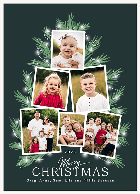 Tree Lights Personalized Holiday Cards