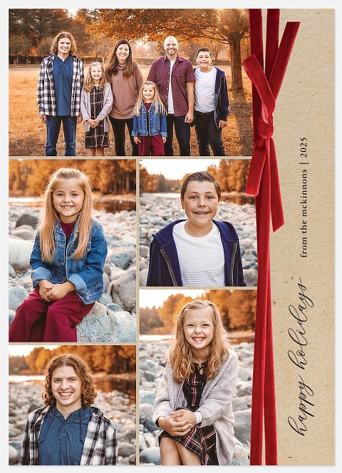 Velvet Gift Holiday Photo Cards