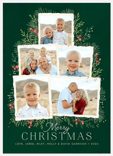 Festive Tree Holiday Photo Cards