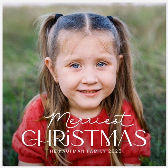 Festive Stack Holiday Photo Cards