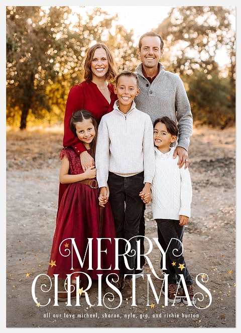 Starry Letters Holiday Photo Cards