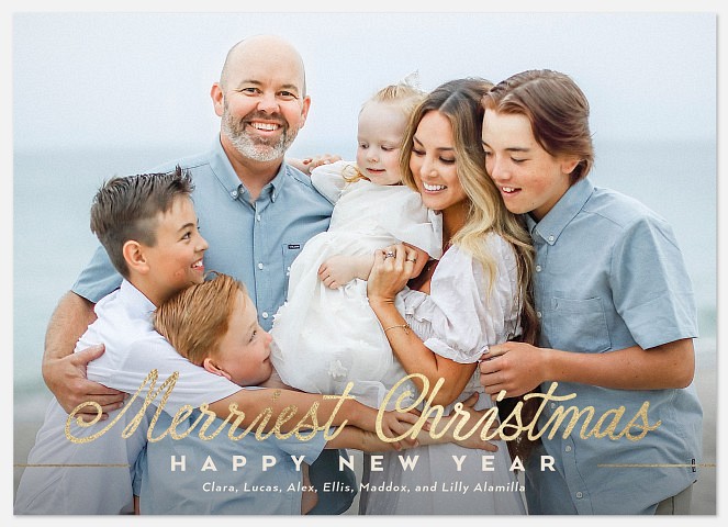 Gleaming Greetings Holiday Photo Cards