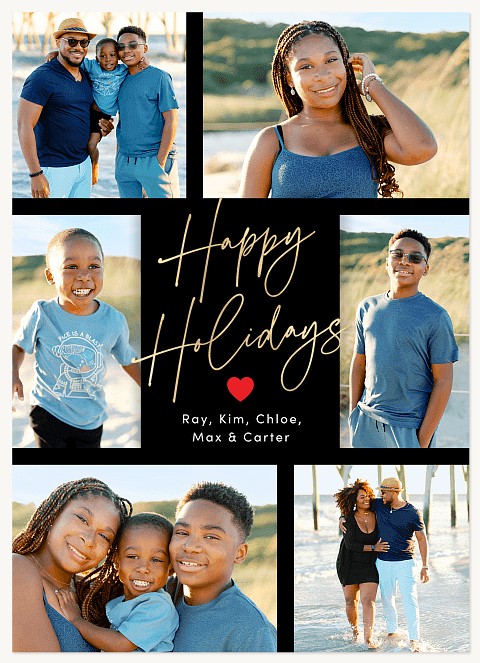 Photo Script Personalized Holiday Cards