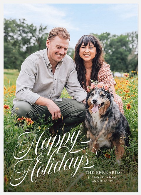 Ornamental Type Holiday Photo Cards