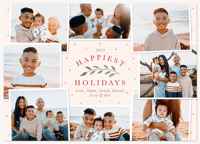 Arched Sprig Personalized Holiday Cards