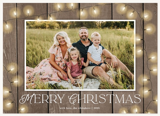 Lighted Frame Personalized Holiday Cards