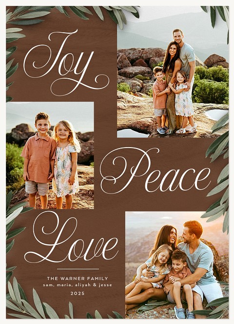 Scripted Arrangement Personalized Holiday Cards